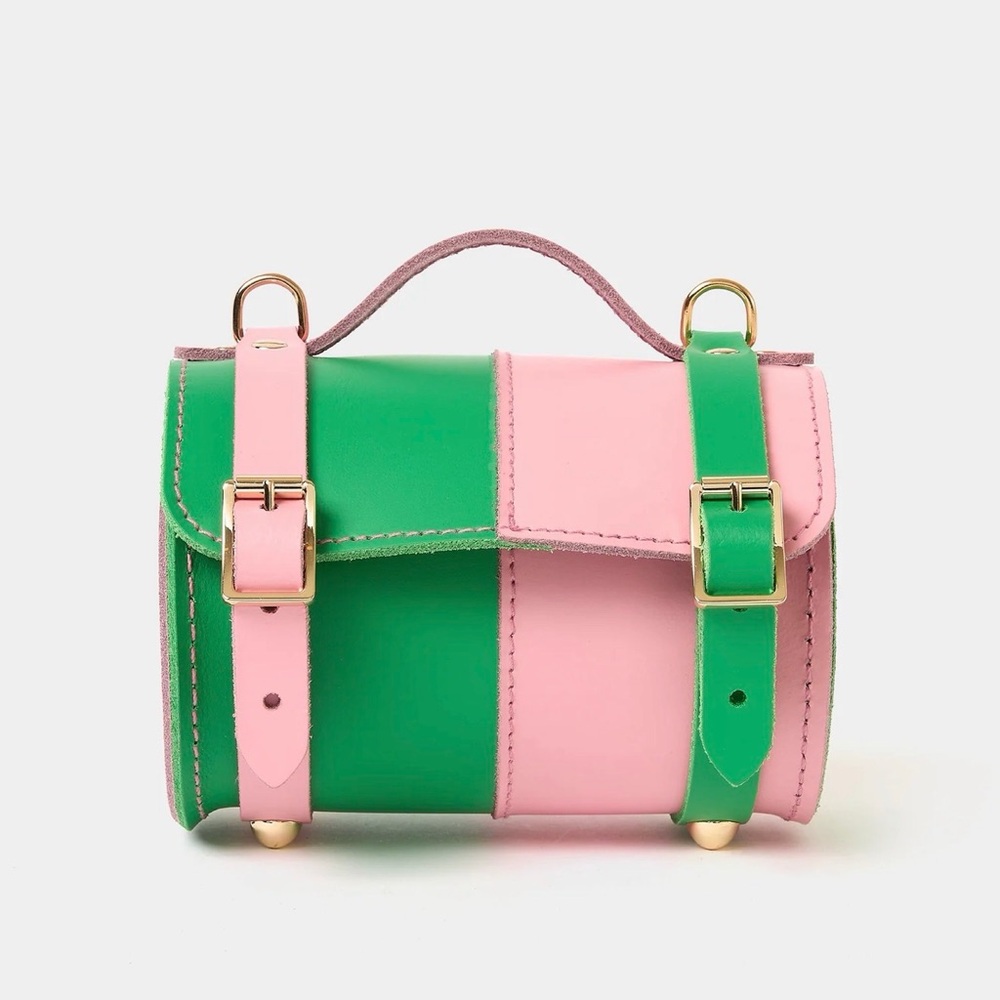 NWOT Cambridge Satchel Wicked The Micro Bowls Bag (Green and Popular Pink)